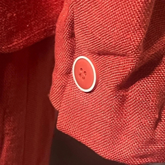 Vintage Diane Von Furstenberg Double Asymmetrical Button Orange Two Piece Suit - Picture 8 of 15